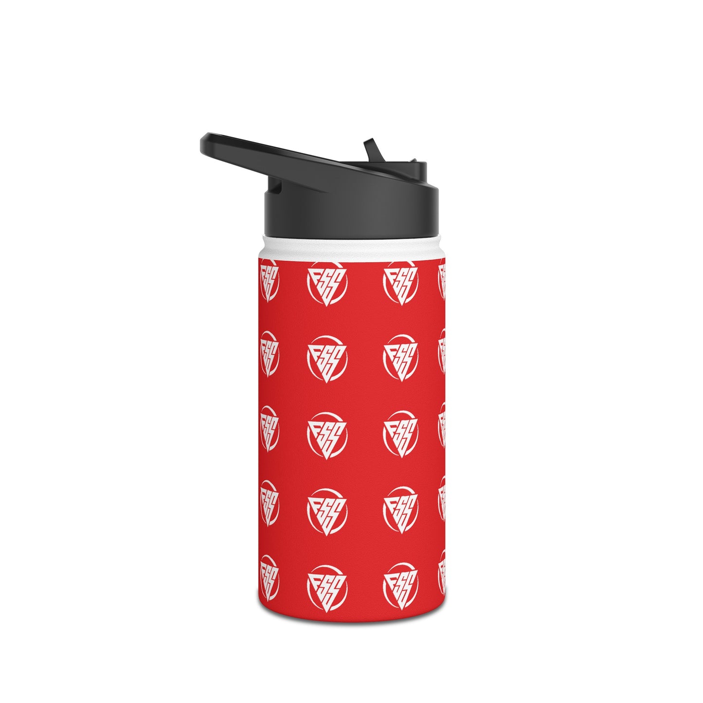 Red Stainless Steel Hydration Bottle, Standard Lid