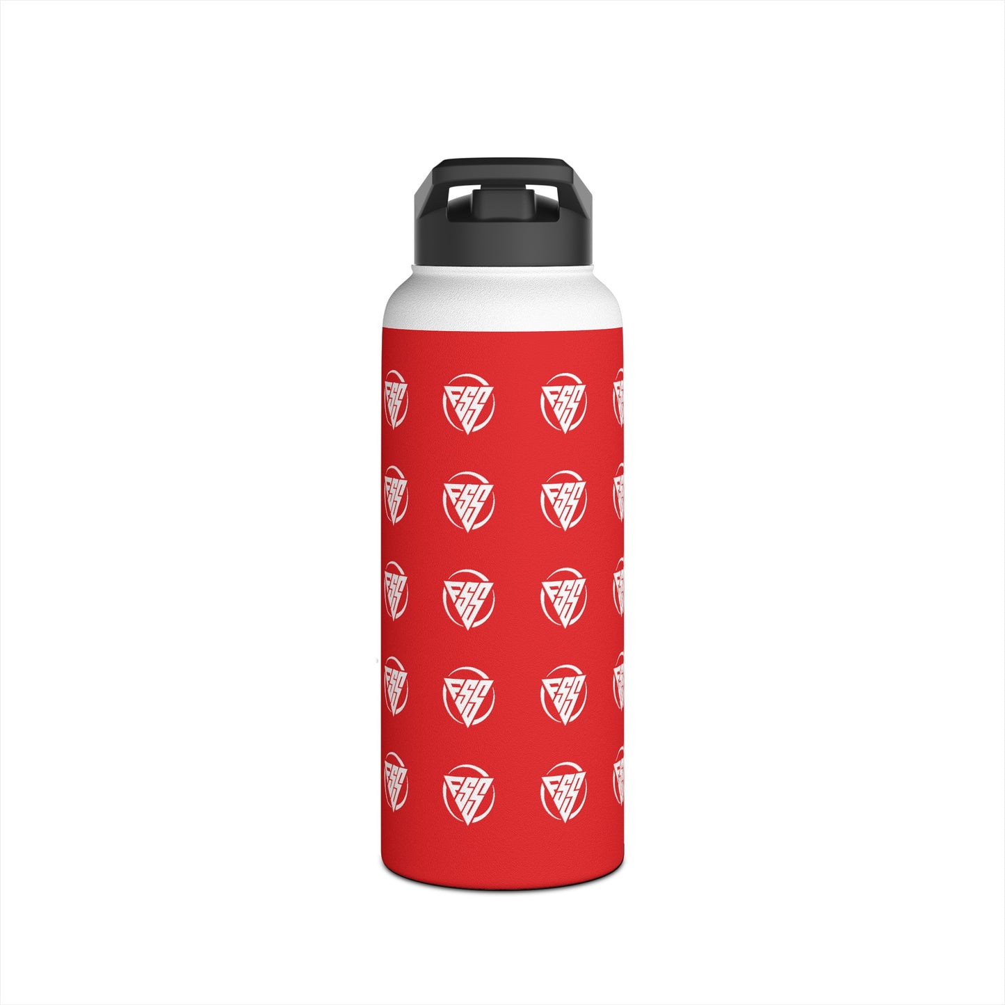 Red Stainless Steel Hydration Bottle, Standard Lid