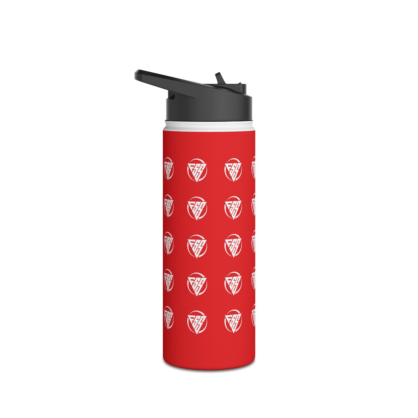 Red Stainless Steel Hydration Bottle, Standard Lid