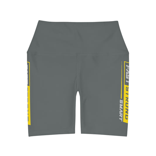 High Waisted Yoga Shorts (AOP)