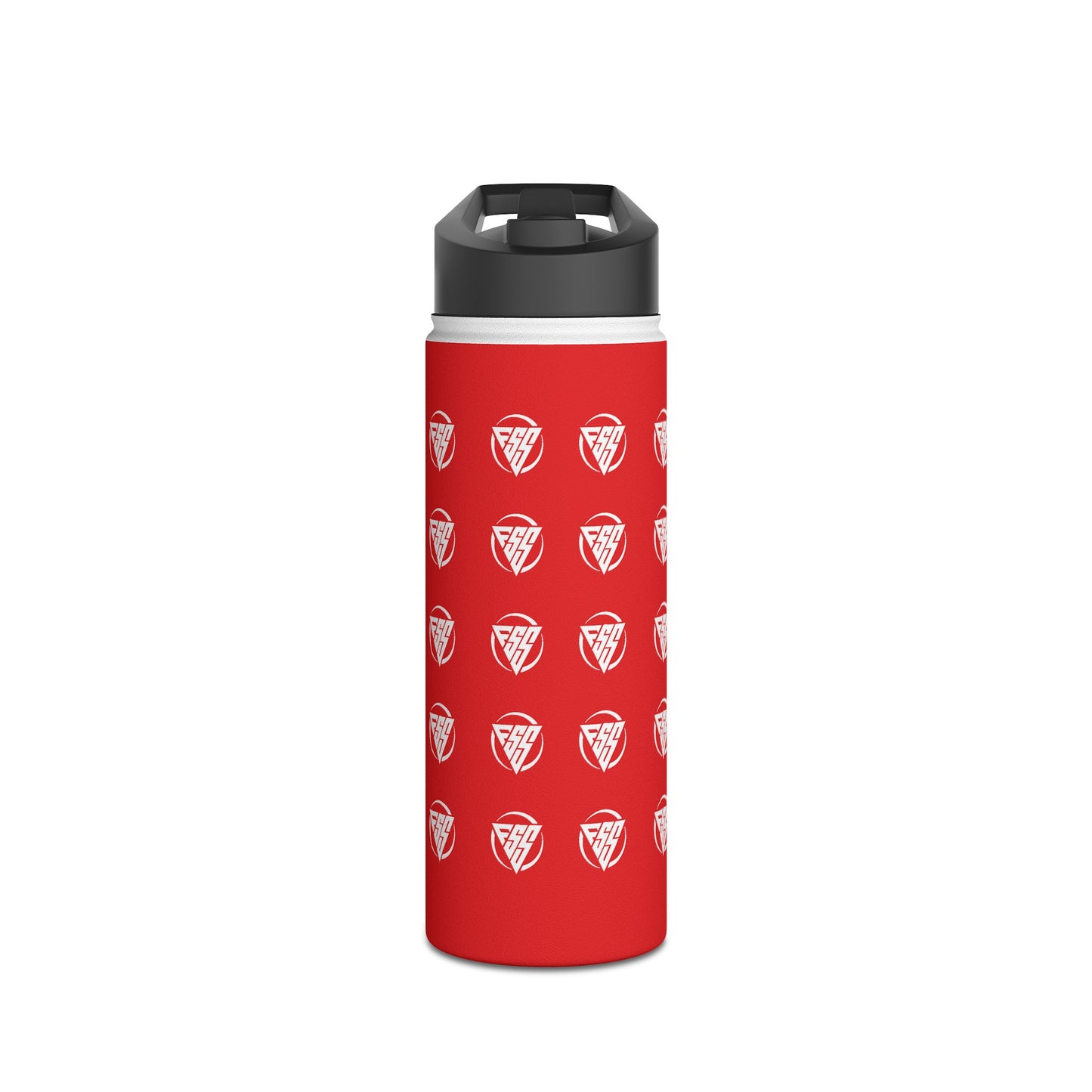 Red Stainless Steel Hydration Bottle, Standard Lid