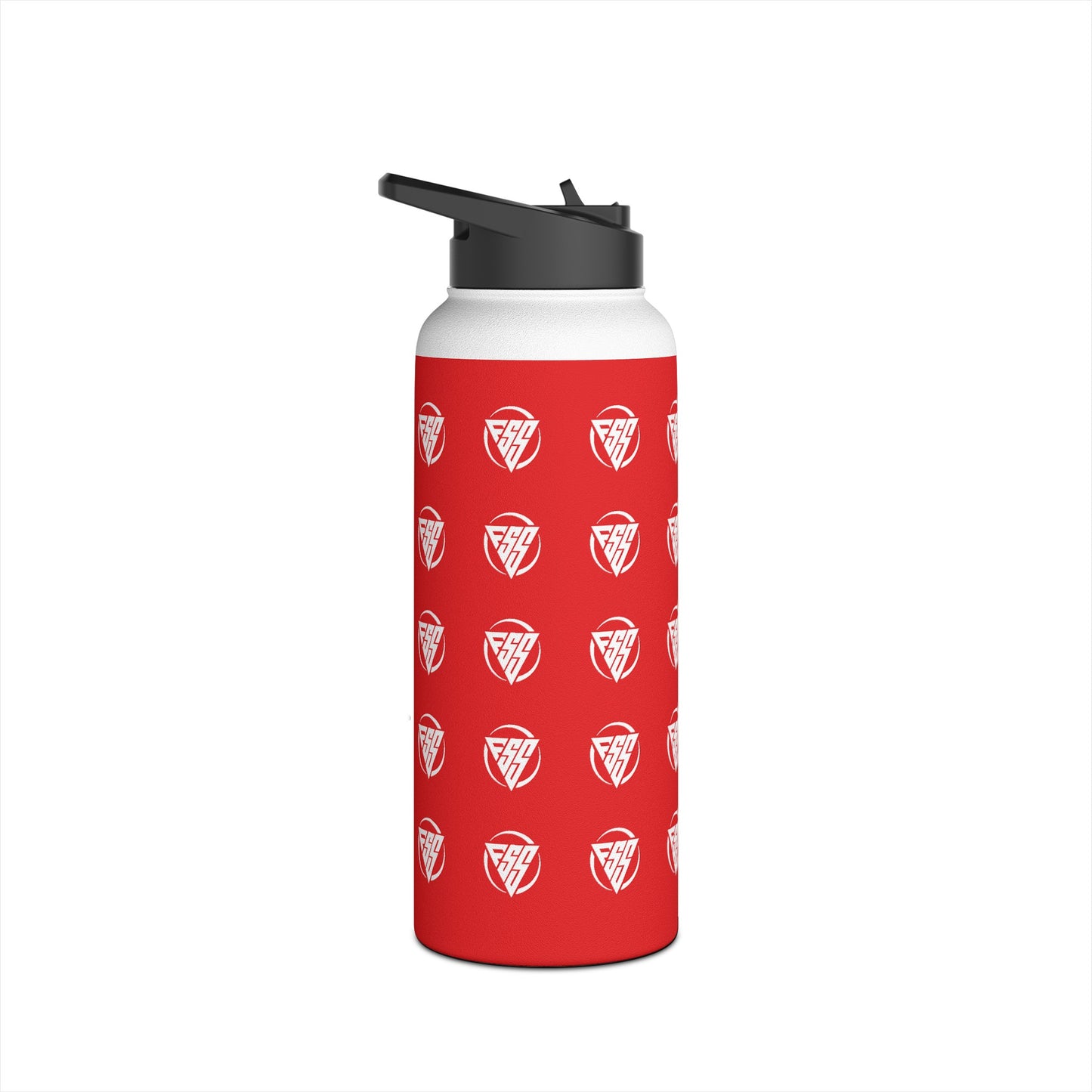 Red Stainless Steel Hydration Bottle, Standard Lid