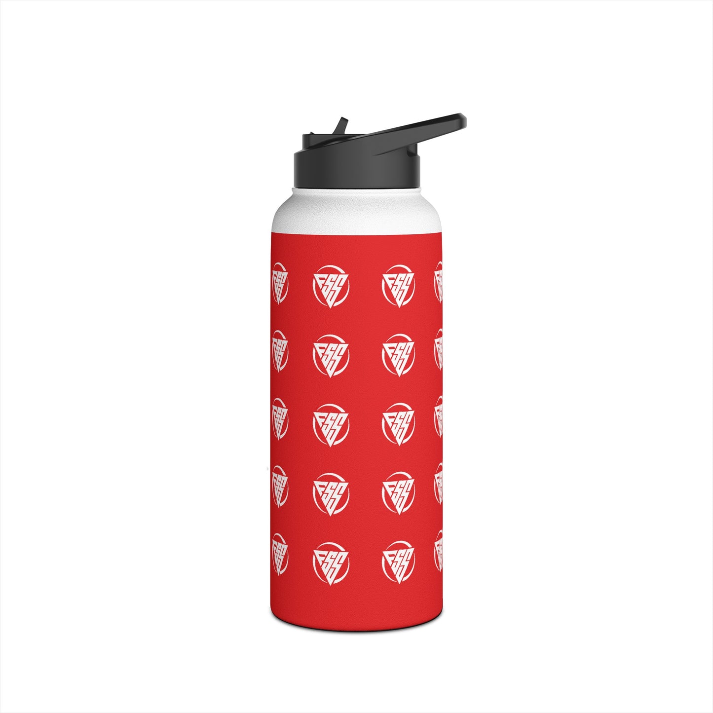 Red Stainless Steel Hydration Bottle, Standard Lid